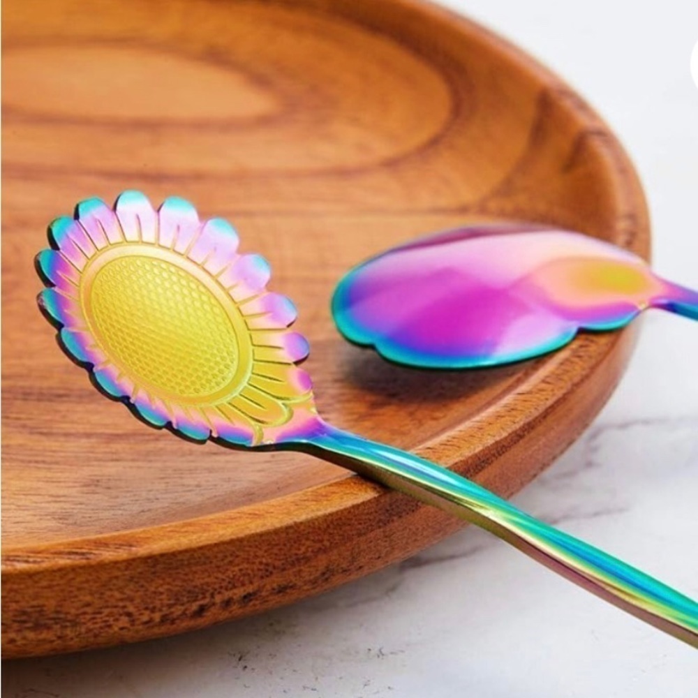 Set/2 Floral Spoons, Multicolor (SUNFLOWER + BALLOON) - Picture 10 of 12